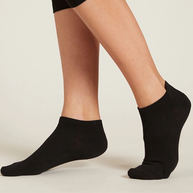 These socks are shorter, ending below the ankle. They pair well with low-cut or sneaker shoes for a laid-back and sporty look.